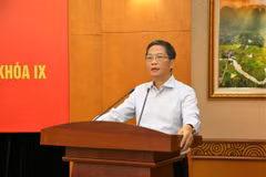 Ủy viên Bộ Chính trị, Trưởng ban Ban Kinh tế Trung ương Trần Tuấn Anh, Trưởng ban Ban Chỉ đạo tổng kết Nghị quyết chủ trì hội nghị. (Nguồn: Ban Kinh tế Trung ương)