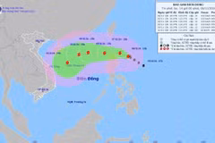 Đường đi của bão Yinxing lúc 13h ngày 6/11/2024. (Ảnh: TTXVN phát)