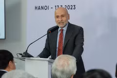 Đại sứ Cộng hòa Italy tại Việt Nam, ông Antonio Alessandro. (Ảnh: PV/Vietnam+) 
