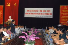 Bí thư Thành ủy Hà Nội thăm và làm việc tại Điện Biên