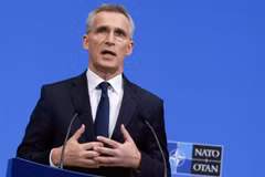 Tổng Thư ký NATO Jens Stoltenberg tại cuộc họp ở Brussels, Bỉ. (Ảnh: AFP/TTXVN)