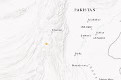 Địa điểm xảy ra động đất tại Pakistan. (Nguồn: USGS)