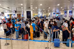 Thị trường hàng không nội địa của Việt Nam có sự tăng trưởng vượt bậc so với thời điểm trước dịch COVID-19. (Ảnh: CTV/Vietnam+)