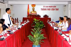Quang cảnh buổi làm việc. (Ảnh: Thu Hiền/TTXVN)