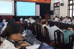 Diễn đàn “Chính sách cạnh tranh quốc gia,” do Viện Nghiên cứu Quản lý Kinh tế Trung ương (CIEM) tổ chức, ngày 3/10. (Ảnh: PV/vietnam+)