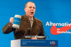 Tổng thư ký đảng AfD Harald Vilimsky trong cuộc họp tại Osterhofen, miền nam Đức ngày 14/2. (Nguồn: AFP/TTXVN)