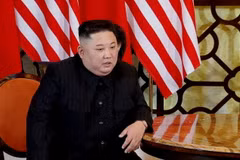 Chủ tịch Triều Tiên Kim Jong-un tại cuộc gặp. (Ảnh: TTXVN)