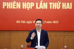 Chủ tịch nước Võ Văn Thưởng phát biểu chỉ đạo. (Ảnh: Thống Nhất/TTXVN)