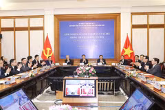 Quang cảnh hội thảo trực tuyến. (Ảnh: Phương Hoa/TTXVN)