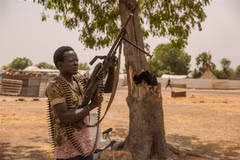Binh sỹ Nam Sudan được triển khai tại khu vực Leer. (Ảnh: AFP/TTXVN)
