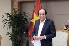 Bộ trưởng, Chủ nhiệm Văn phòng Chính phủ Mai Tiến Dũng phát biểu. (Ảnh: Lâm Khánh/TTXVN)