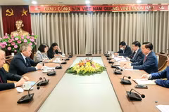 Quang cảnh buổi hội đàm. (Ảnh: Nguyễn Văn Cảnh/TTXVN)