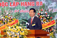 Ông Võ Văn Thưởng, Ủy viên Bộ Chính trị, Thường trực Ban Bí thư phát biểu tại Lễ kỷ niệm. (Ảnh: Vũ Quang Đán/TTXVN)
