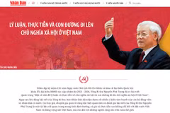 Trang thông tin 'Lý luận, thực tiễn và con đường đi lên chủ nghĩa xã hội ở Việt Nam' của báo Nhân Dân.