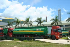 Những dòng sản phẩm đầu tiên xuất ra thị trường. (Ảnh: Nguyễn Sơn/Vietnam+)