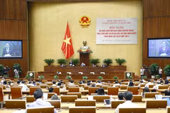 Phó Chủ tịch Thường trực Quốc hội Trần Thanh Mẫn điều hành phiên thảo luận về Dự án Luật Khám bệnh, chữa bệnh (sửa đổi). (Ảnh: Doãn Tấn/TTXVN)