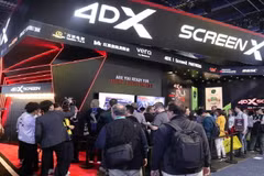 Màn hình 4DX của Công ty CJ 4DPLEX được trưng bày tại Triển lãm Điện tử tiêu dùng 2020 tại Las Vegas, ngày 9/1. (Nguồn: CJ CGV Co.)