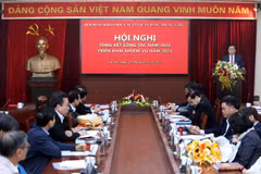 Ông Nguyễn Trọng Nghĩa, Bí thư Trung ương Đảng, Trưởng Ban Tuyên giáo Trung ương phát biểu chỉ đạo. (Ảnh: An Đăng/TTXVN)