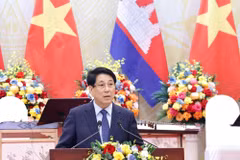 Chủ tịch nước Lương Cường phát biểu chào mừng. (Ảnh: Lâm Khánh/TTXVN)