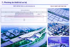 Phương án thiết kế sơ bộ Dự án đường sắt tốc độ cao trên trục Bắc-Nam. (Ảnh: Doãn Tấn/TTXVN)