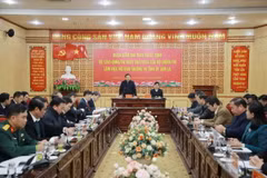Quang cảnh buổi làm việc. (Ảnh: TTXVN phát)