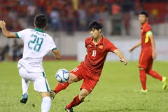 Công Phượng lần đầu tiên “tịt ngòi” ở SEA Games 2017. (Ảnh: Quốc Khánh/TTXVN)