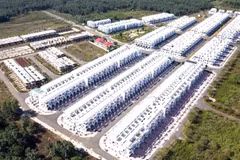Hiện trạng Khu Dân cư Tân Thịnh tại xã Đồi 61, huyện Trảng Bom, tỉnh Đồng Nai do Công ty Cổ phần đầu tư LDG làm chủ đầu tư. (Ảnh: TTXVN phát)