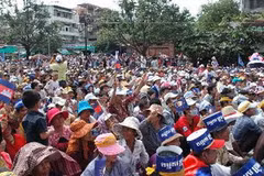 Một cuộc biểu tình của CNRP. Ảnh minh họa. (Nguồn: Xuân Khu/TTXVN)