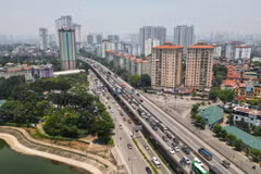 Đường Vành đai 3 trên cao đoạn qua Khu Đô thị Linh Đàm (Hà Nội). (Ảnh: Tuấn Anh/TTXVN)