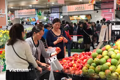 Người dân mua sắm tại siêu thị. (Ảnh: Đức Duy/Vietnam+))