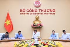 Bộ trưởng Nguyễn Hồng Diên chủ trì hội thảo về điện Mặt Trời mái nhà. (Ảnh: PV/Vietnam+)