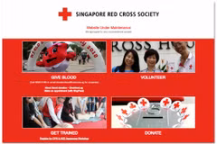 Trang web của Ủy ban Chữ thập đỏ Singapore. (Nguồn: todayonline.com)