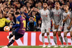 Siêu phẩm vào lưới Liverpool giúp Messi giành giải Bàn thắng đẹp nhất Champions League. (Nguồn: Getty Images)