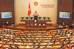 Theo chương trình kỳ họp thứ 9, Quốc hội sẽ nghe các báo cáo về dự thảo Bộ Luật Dân sự (sửa đổi). (Ảnh: Nhan Sáng/TTXVN)