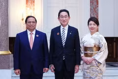 Thủ tướng Phạm Minh Chính dự chiêu đãi của Thủ tướng Nhật Bản Kishida Fumio