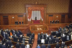Toàn cảnh phiên họp Quốc hội Nhật Bản tại thủ đô Tokyo, ngày 20/10/2023. (Ảnh: Kyodo/TTXVN)
