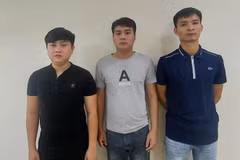 Các đối tượng bị bắt giữ. (Ảnh: TTXVN phát)