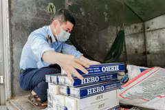 Tang vật một vụ buôn thuốc lá nhập lậu. (Nguồn: TTXVN)