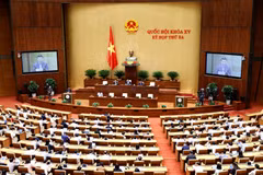 Toàn cảnh phiên họp Quốc hội sáng 6/6. (Ảnh: Doãn Tấn/TTXVN)