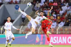 Đội tuyển Việt Nam thua 1-3 trước Oman ở lượt đi tại vòng loại thứ ba World Cup 2022. (Ảnh: PV/Vietnam+) 