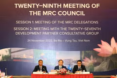Phiên họp lần thứ 29 Hội đồng Ủy hội sông Mekong quốc tế. (Ảnh: Hoàng Nhị/TTXVN)