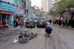 Hiện trường một vụ tai nạn giao thông. (Ảnh: Sơn Bách/Vietnam+)