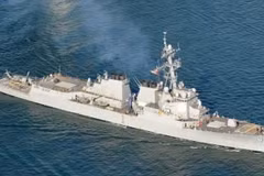 Tàu khu trục được trang bị tên lửa dẫn đường USS Lassen của Mỹ. (Nguồn: Kyodo/TTXVN)