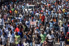 Một cuộc biểu tình ở Haiti. (Ảnh: AFP/TTXVN phát)