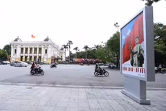 Khu vực Quảng trường Cách mạng tháng Tám. (Ảnh: Hoàng Hiếu/TTXVN)