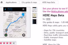 Phần mềm bản đồ HERE Maps. (Nguồn: Nokia) 