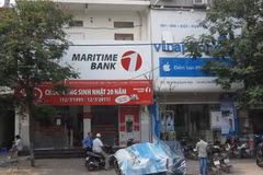Phòng Giao dịch Maritime Bank Hoàng Quốc Việt. (Ảnh: PV/Vietnam+)