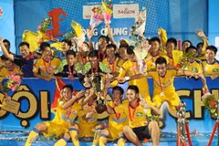 Đội U21 Sông Lam Nghệ An giành chức vô địch. (Ảnh: Quang Nhựt/TTXVN)