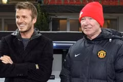 David Beckham và người thầy cũ Alex Ferguson. (Nguồn: Getty)