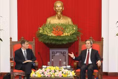Quang cảnh buổi tiếp. (Ảnh: Phương Hoa/TTXVN)